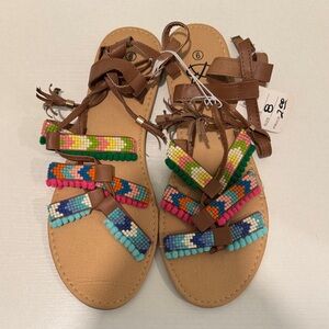 Colorful Beaded Sandals